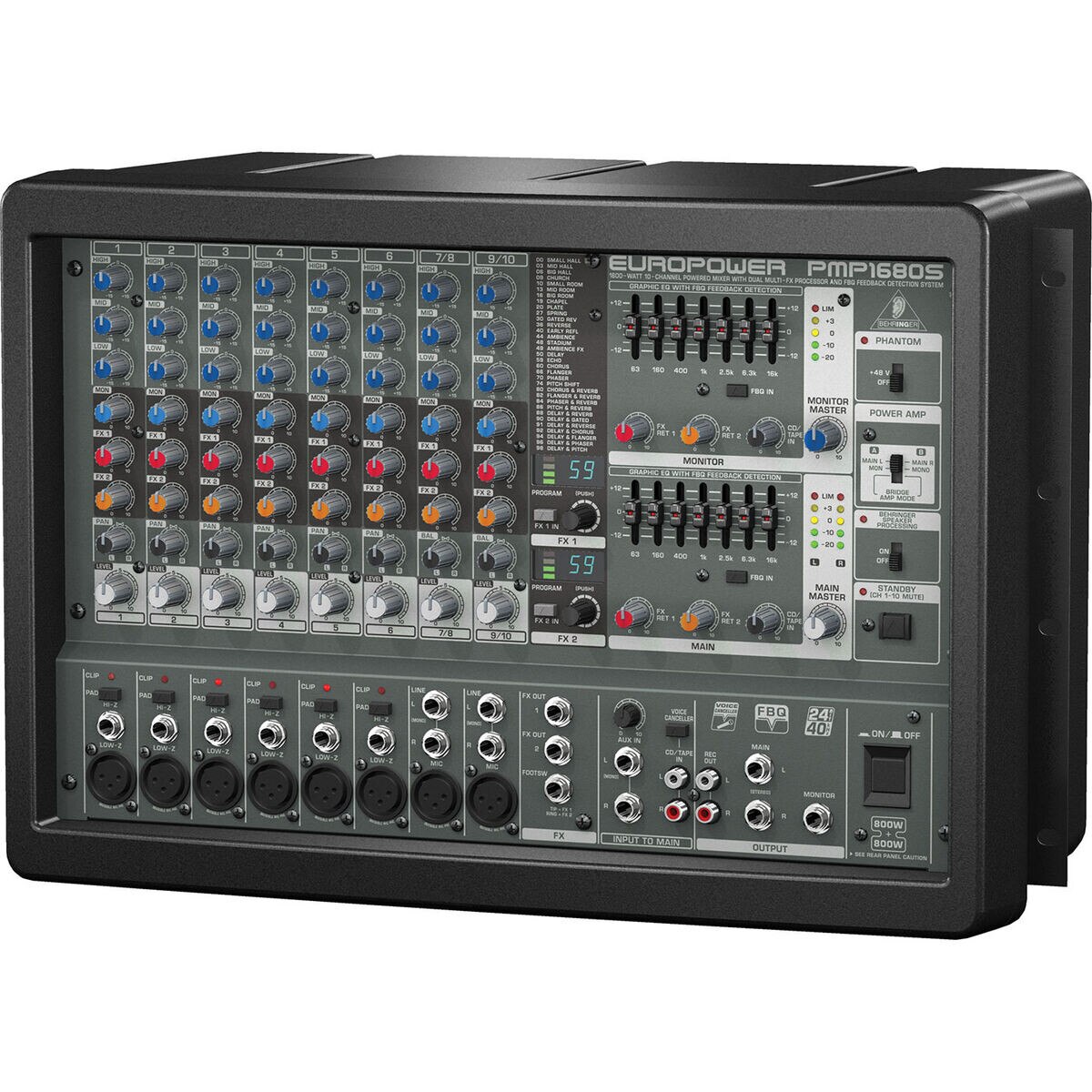 Behringer PMP1680S Europower 10Channel Powered Mixer 2x800W